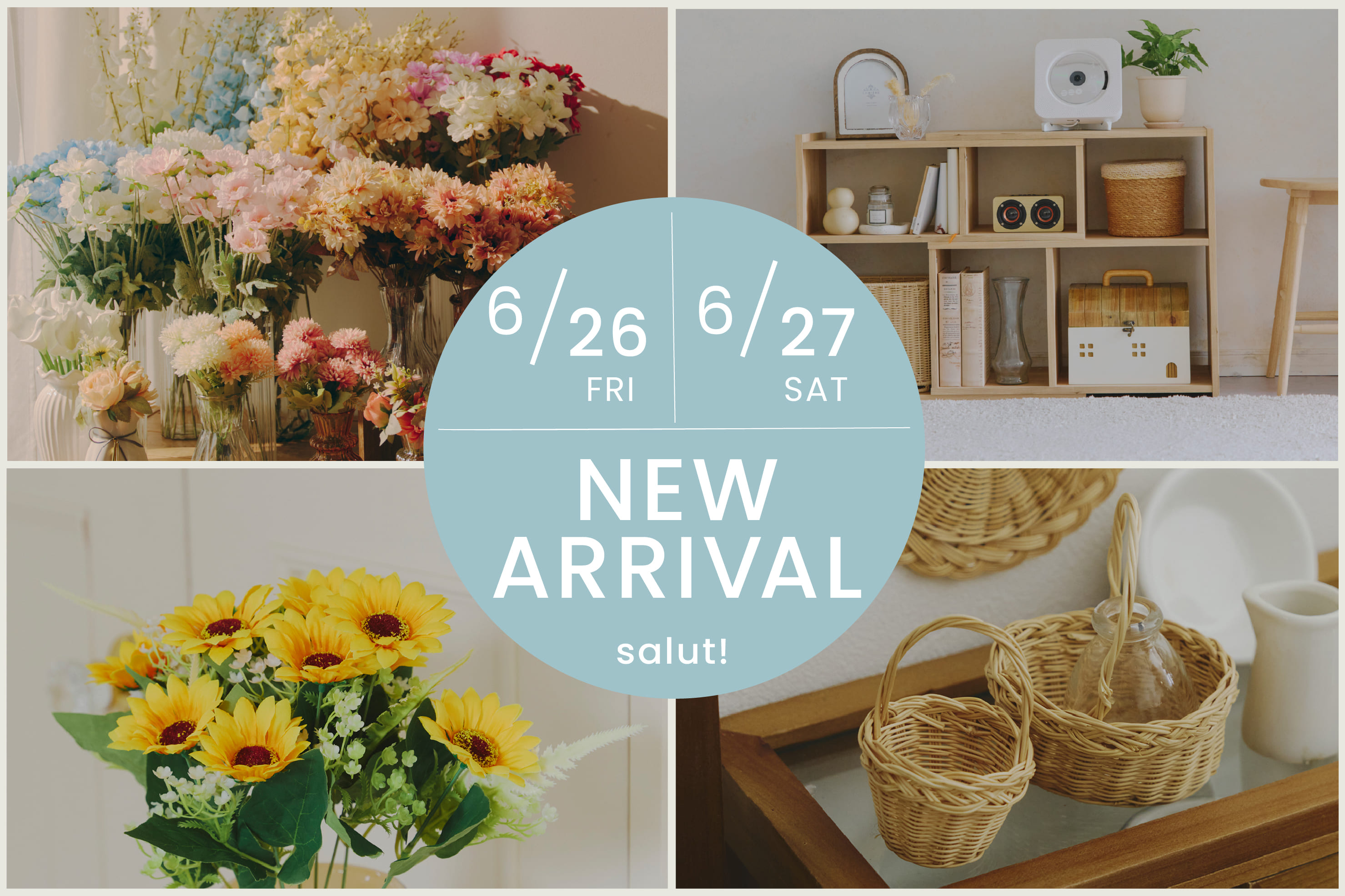 salut! 6/26(金)6/27(土)の新商品はこちらからチェック！