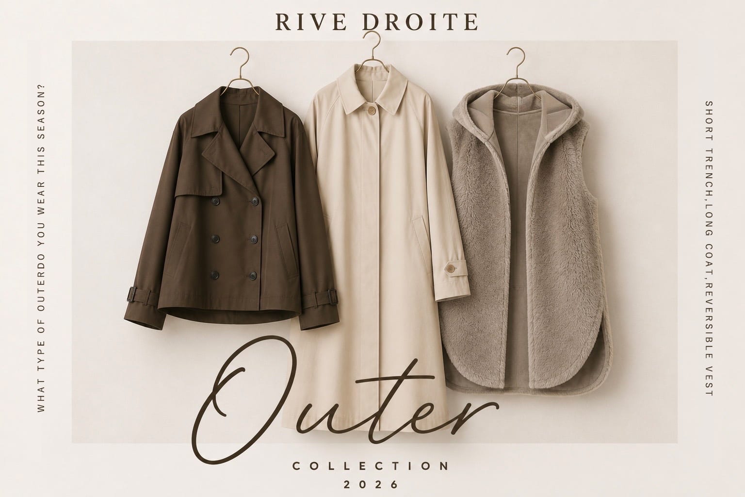 RIVE DROITE 2026 OUTER COLLECTION　―  最初に選びたい3着  ―