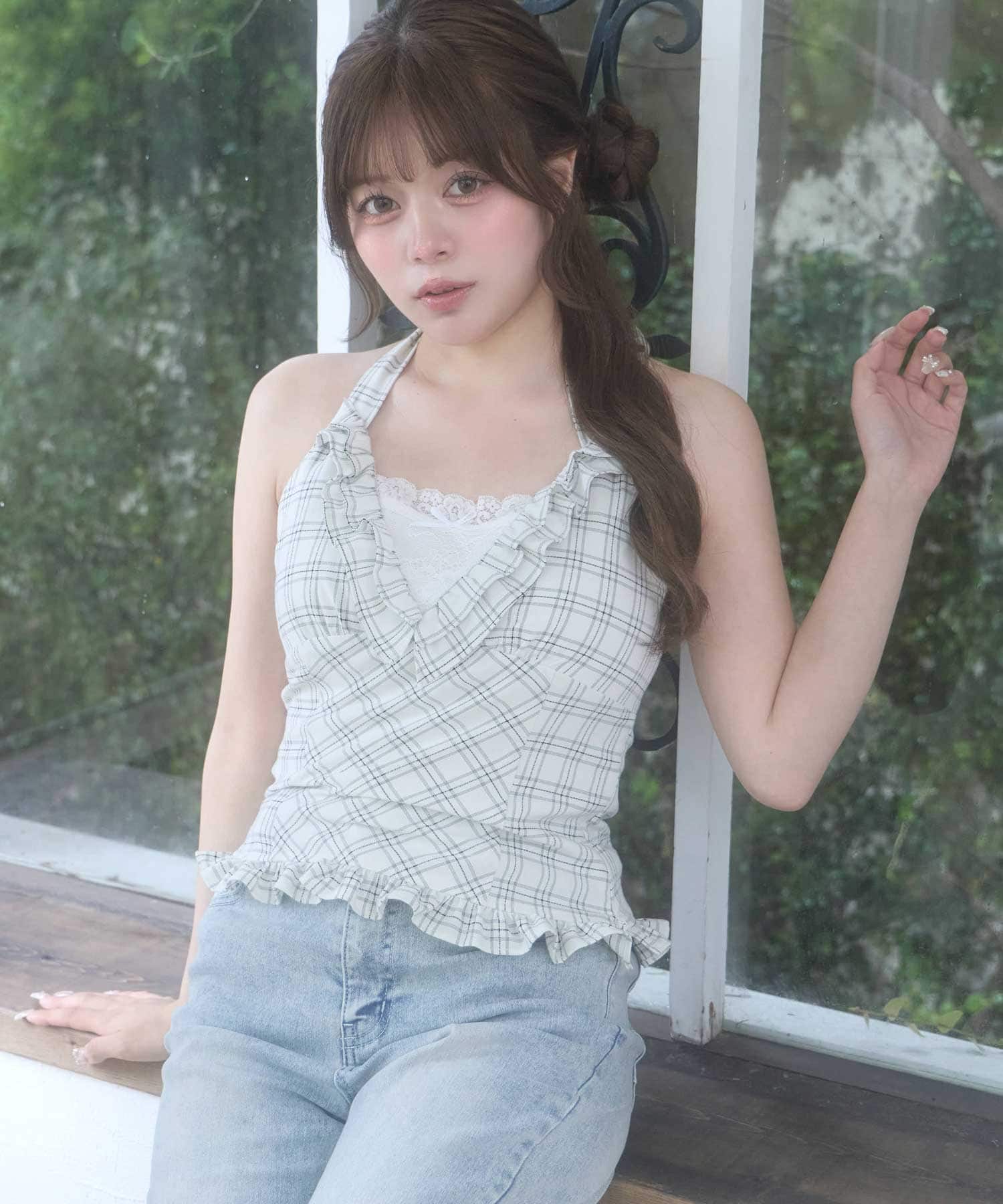 Halter Neck Frill Tops