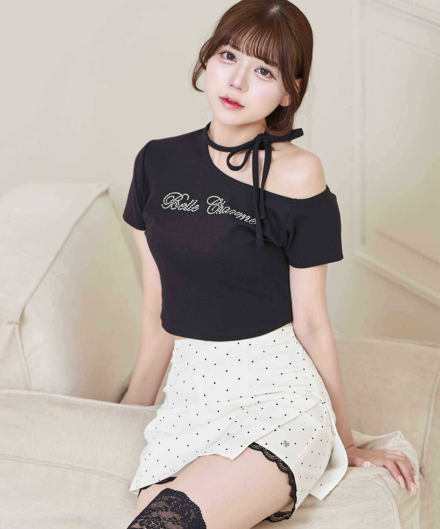 Jewel Logo Choker Tee