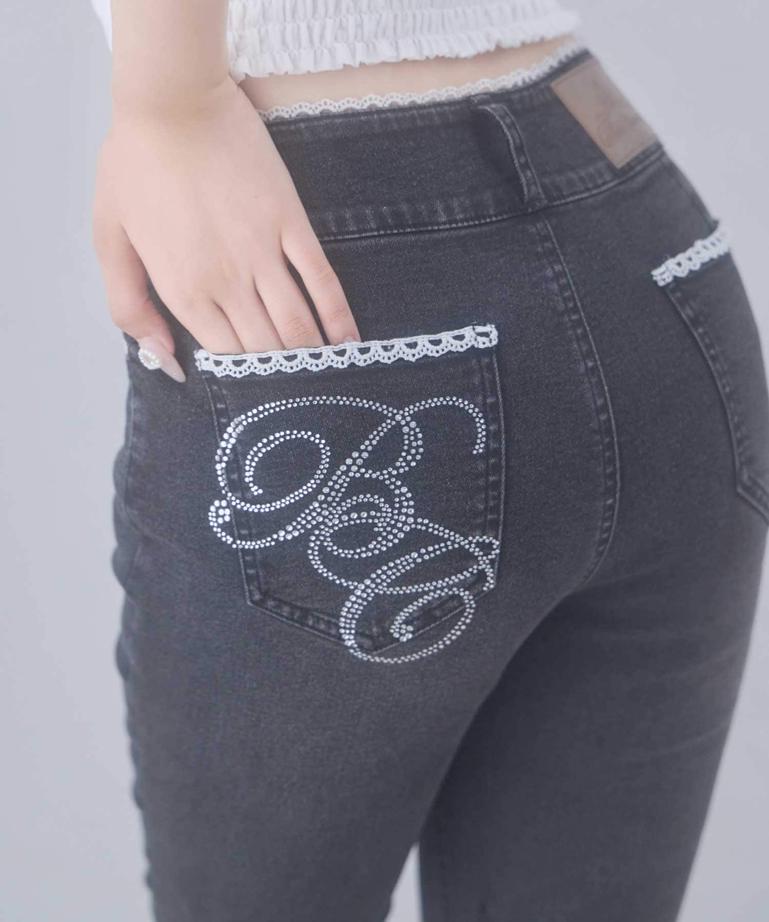 BC Logo Lace Flare Denim