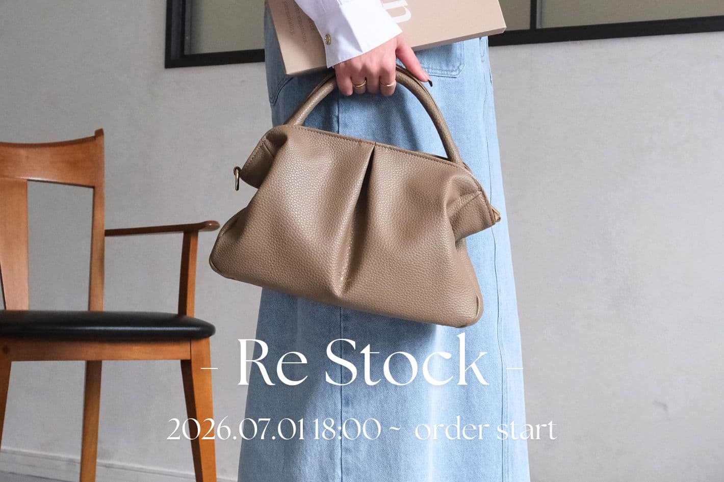 Chez toi 【7/1 18:00~ 再販スタート】itami企画『タックミニボストンBAG』