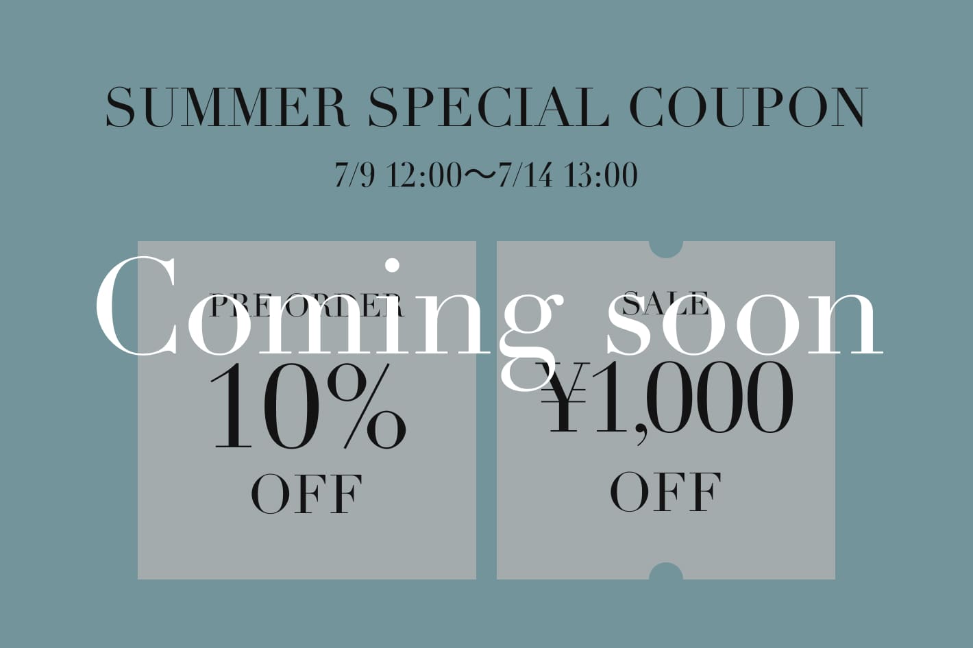 russet 【告知】SUMMER SPECIAL COUPON！