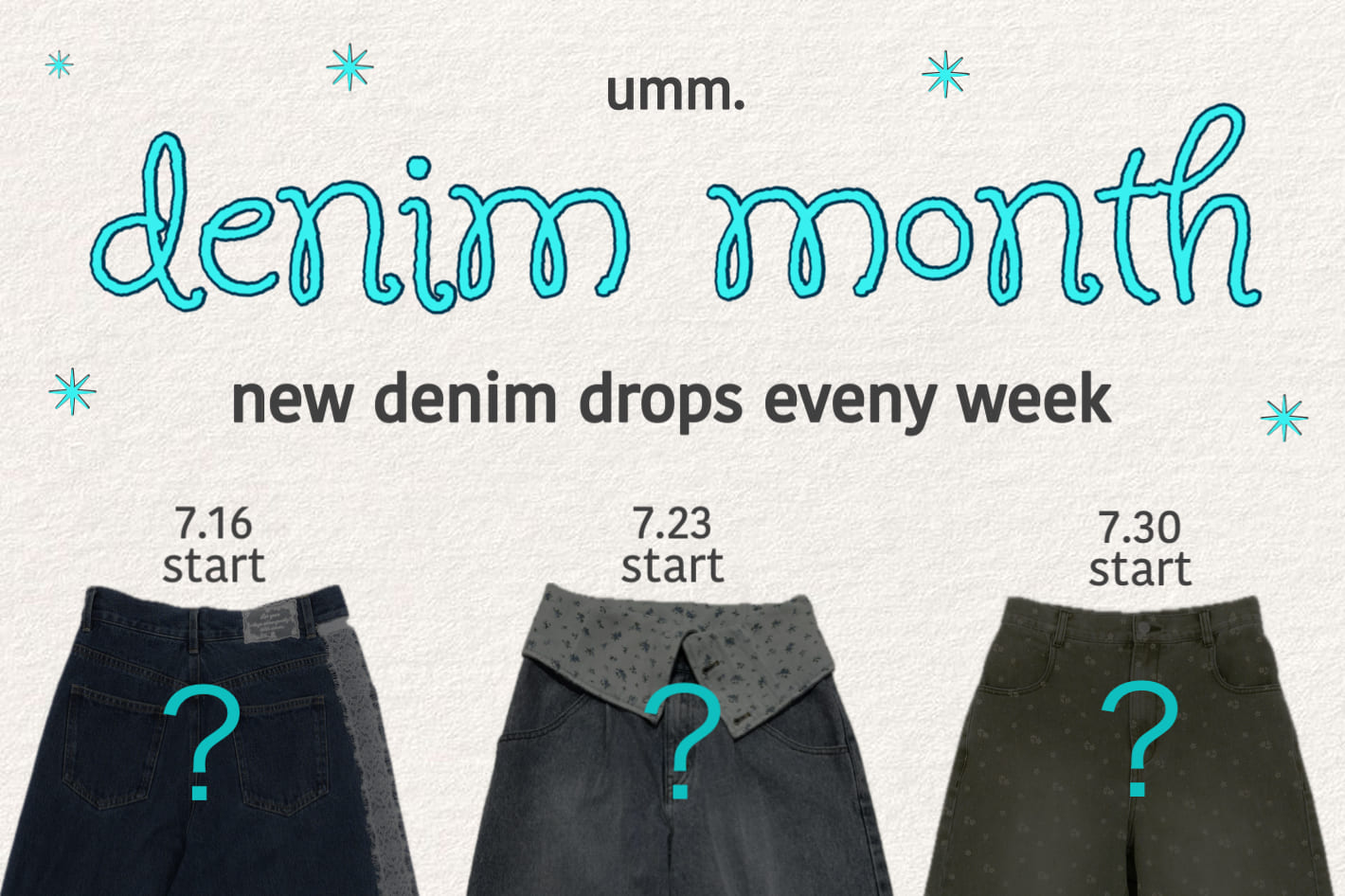 DISCOAT 【告知/umm.】3週連続新型デニム登場！denim month start★
