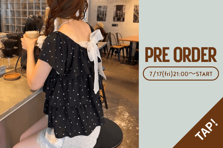 w closet 【7/17(fri) 21:00~新作予約開始！】 おおきなリボンがポイントの主役ブラウスが登場！