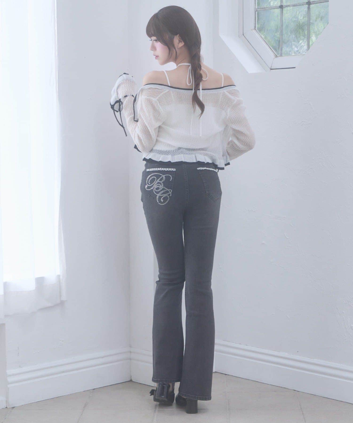 BC Logo Lace Flare Denim
