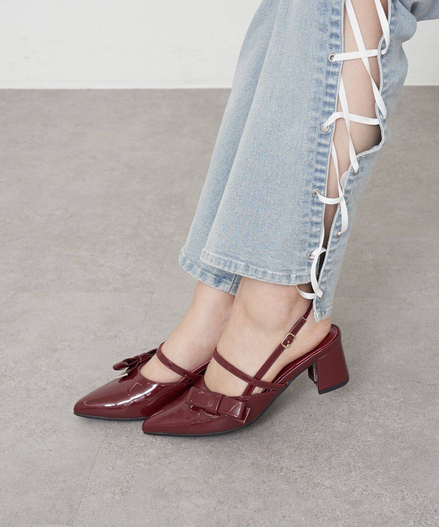 Elegant Ribbon Mules