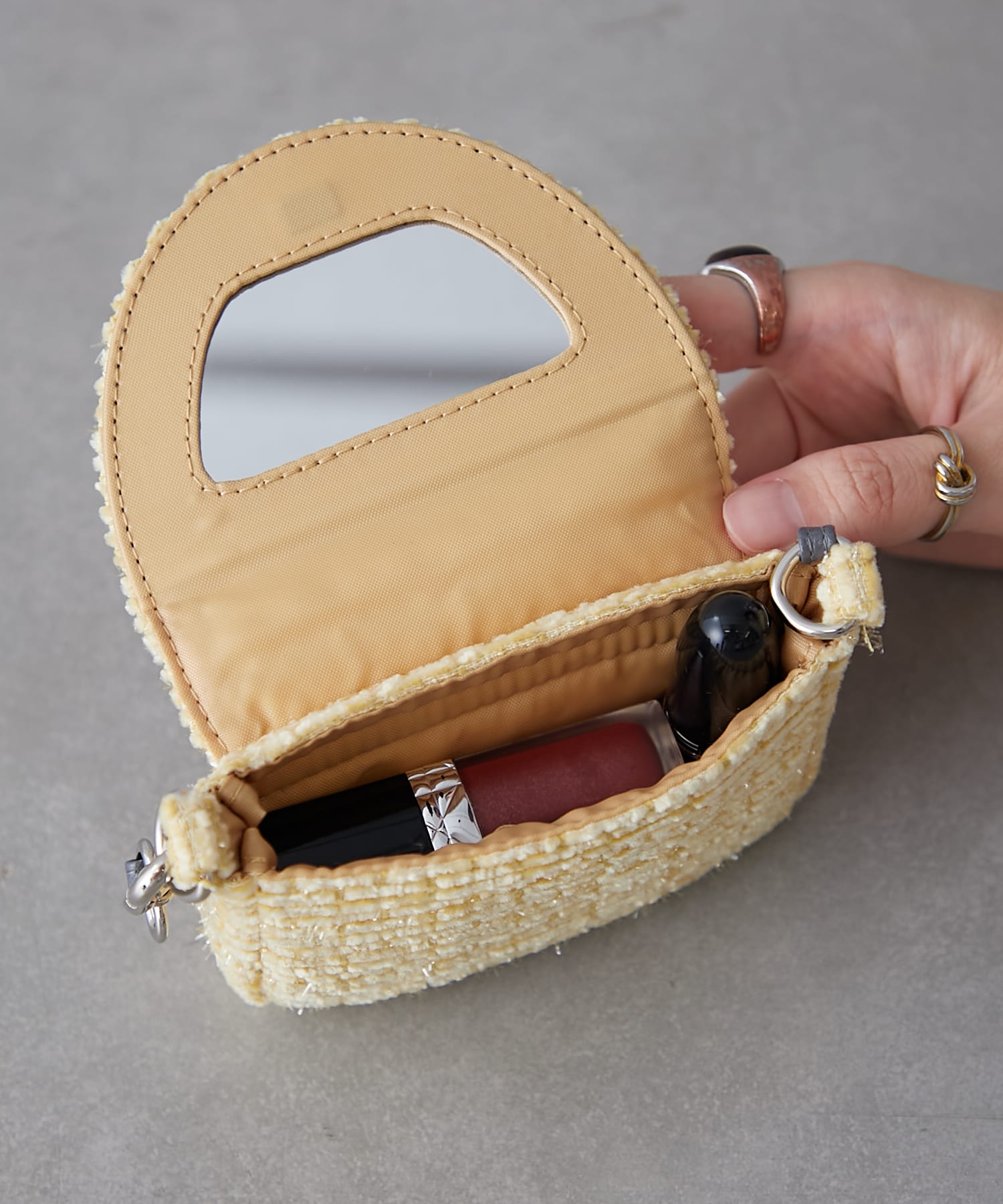 Tweed Lip Plus Pouch イエロー 2