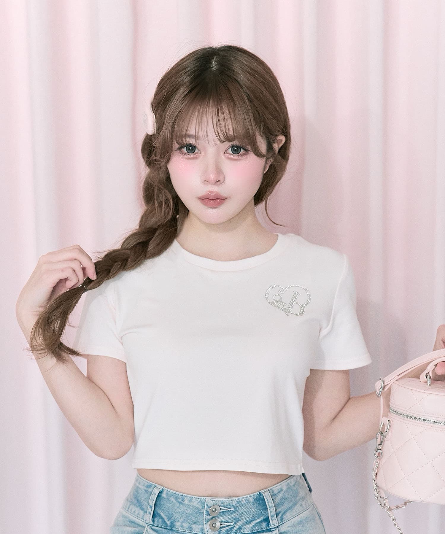 Glitter Logo Crop Tee