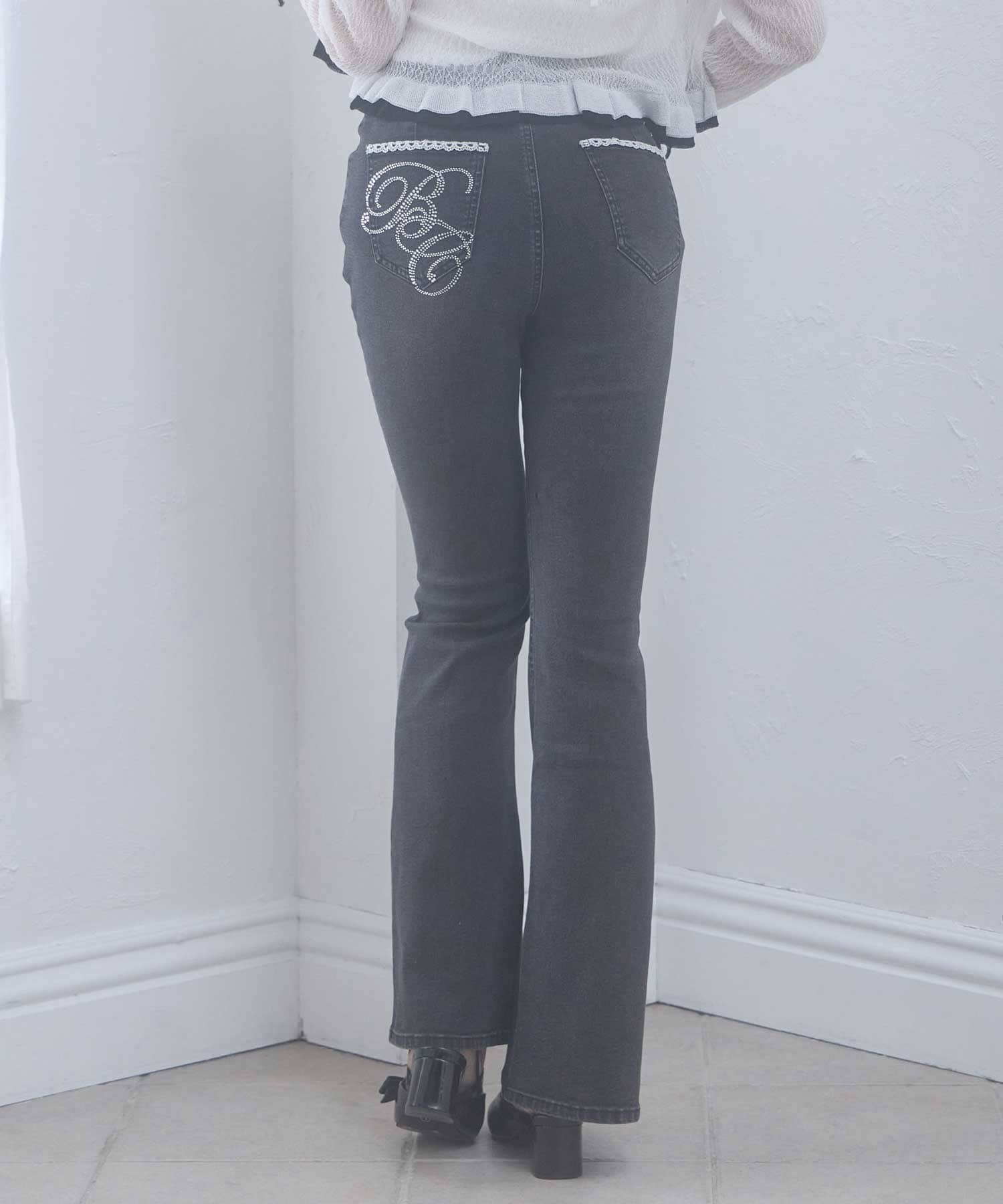 BC Logo Lace Flare Denim