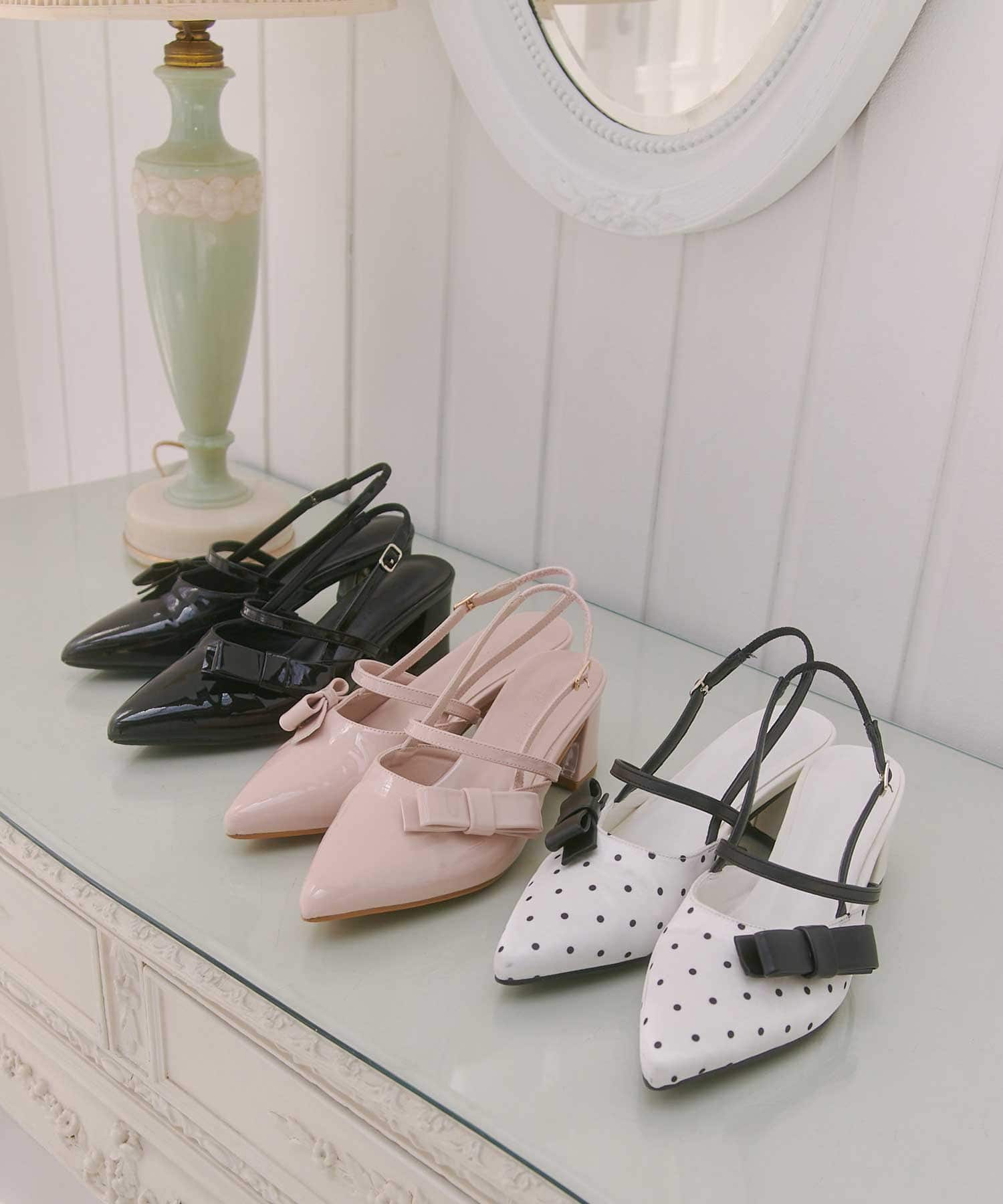 Elegant Ribbon Mules