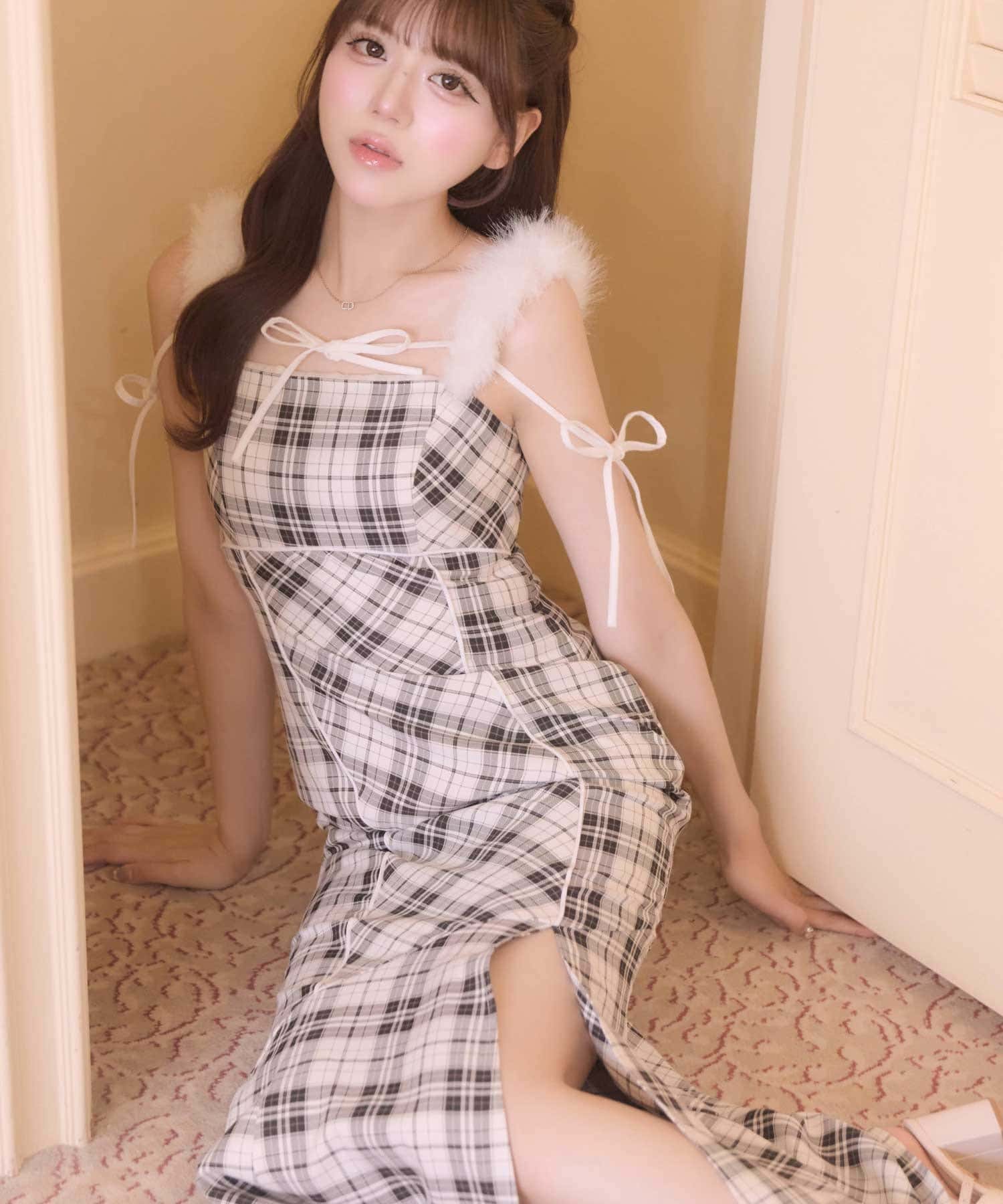 Fur Strap Mermaid Onepiece