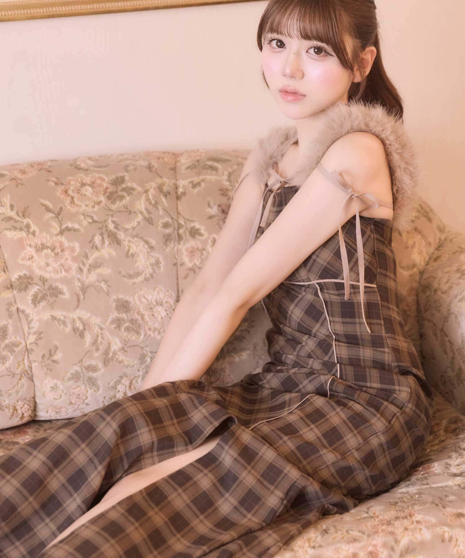 Fur Strap Mermaid Onepiece