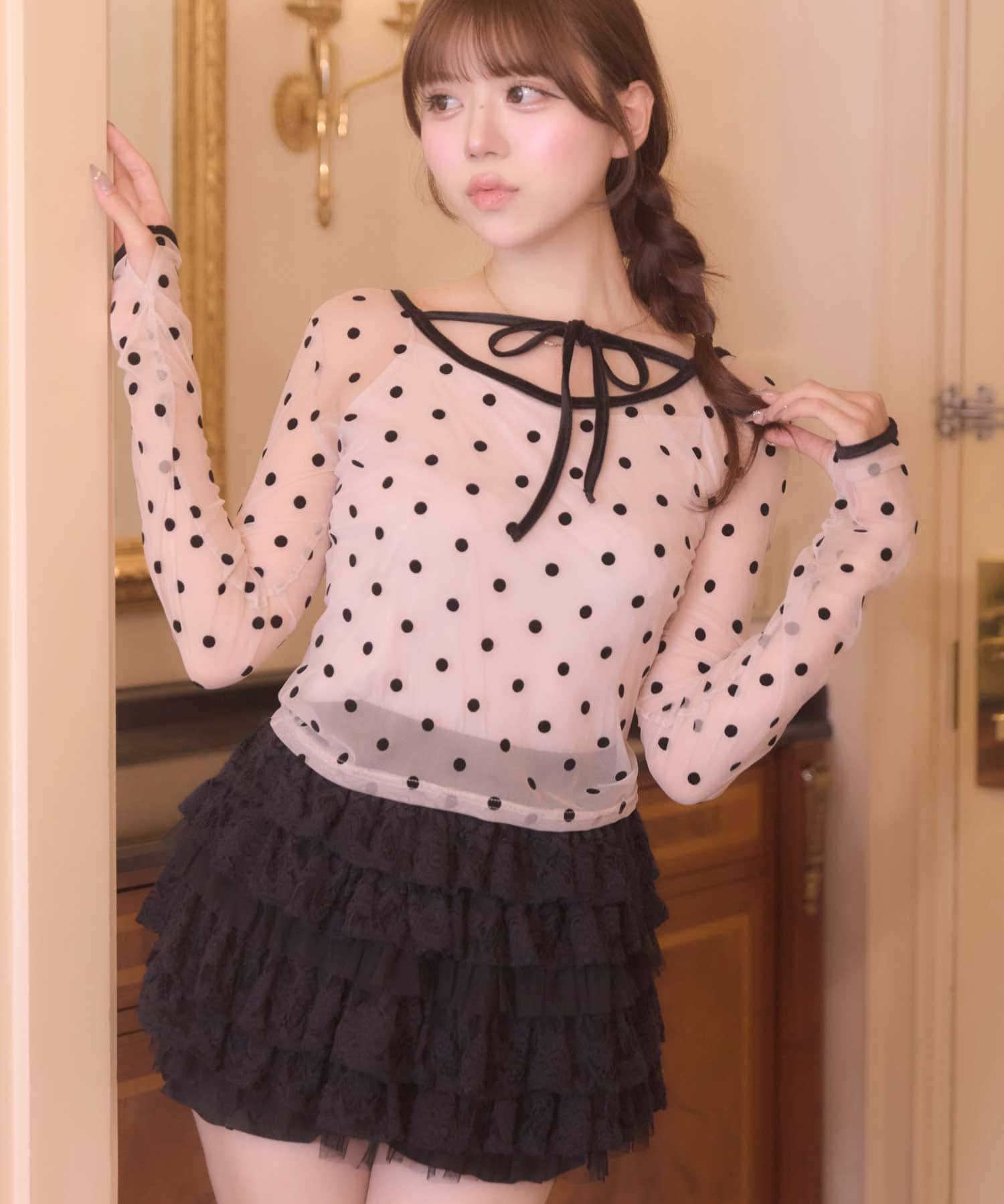 Dot Sheer Tops