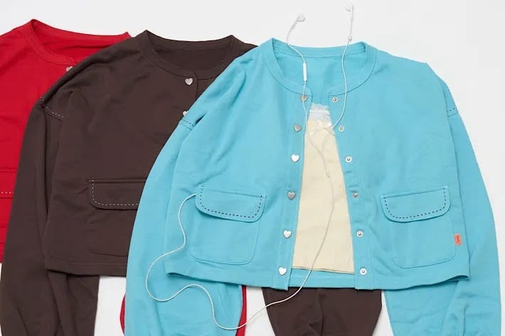 CIAOPANIC 【NEW】新色も登場！ハートボタン配色ステッチスウェットカーディガン