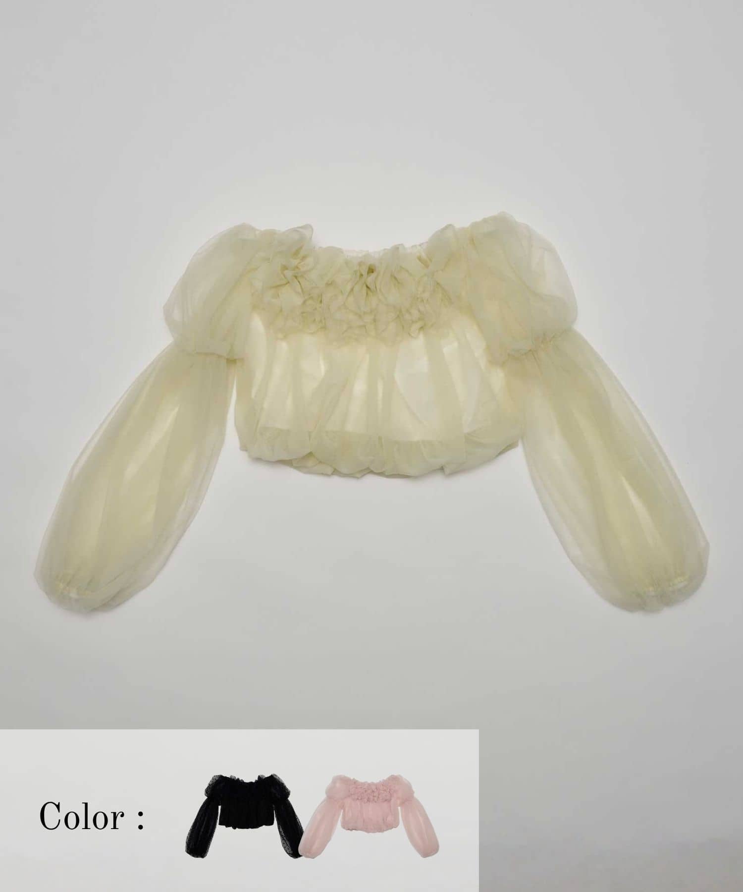 Tulle Offshoulder Blouse