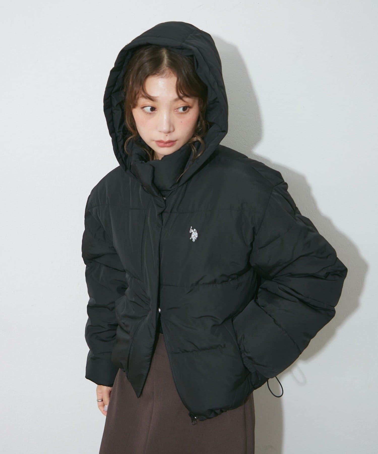 【U.S. POLO ASSN.】【M/Lサイズ】フード中綿ブルゾン