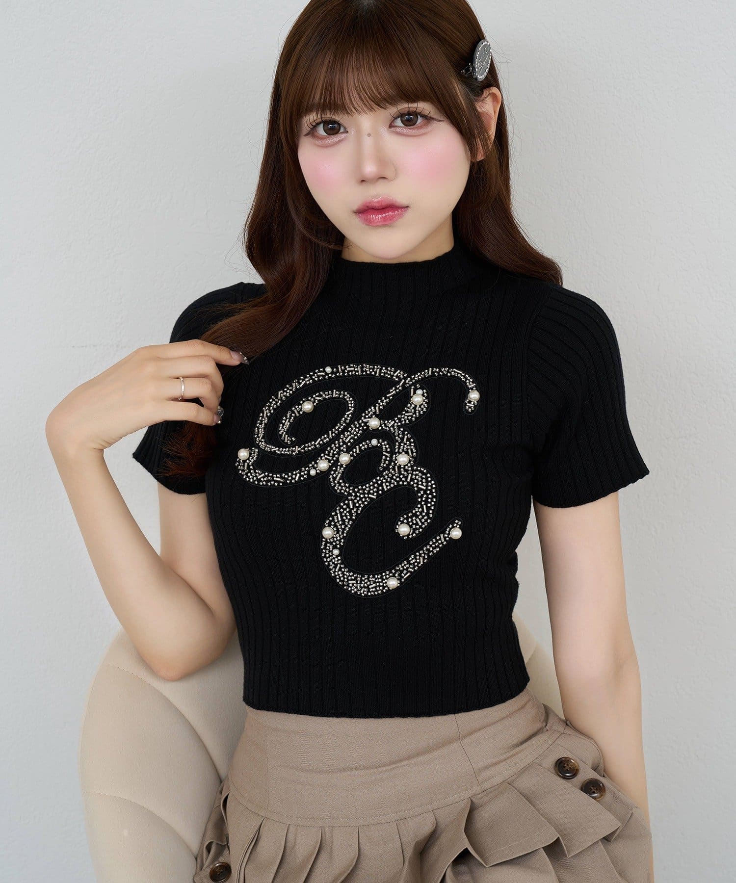 BC Bijou Logo Rib Knit