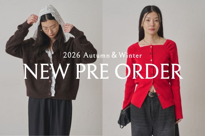 Omekashi 【NEW PRE ORDER】2026秋冬の新作アイテムがご予約スタート！
