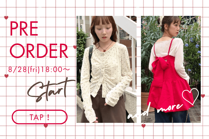 w closet 【8/28(fri) 18:00~新作予約開始！】今から持っておきたい秋冬アイテムが多数登場♪