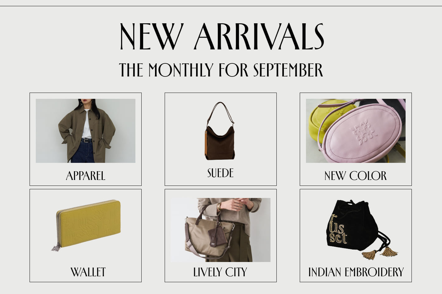 russet 【9月】NEW ARRIVALS