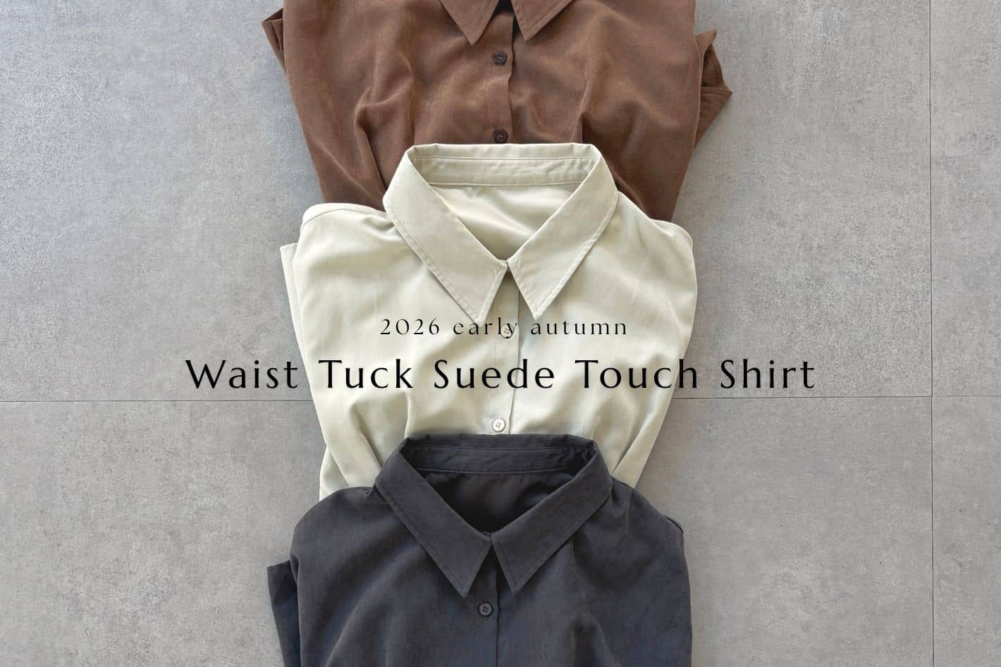 Thevon. 【大人気スエードシャツが再販開始！】Waist Tuck Suede Touch Shirt