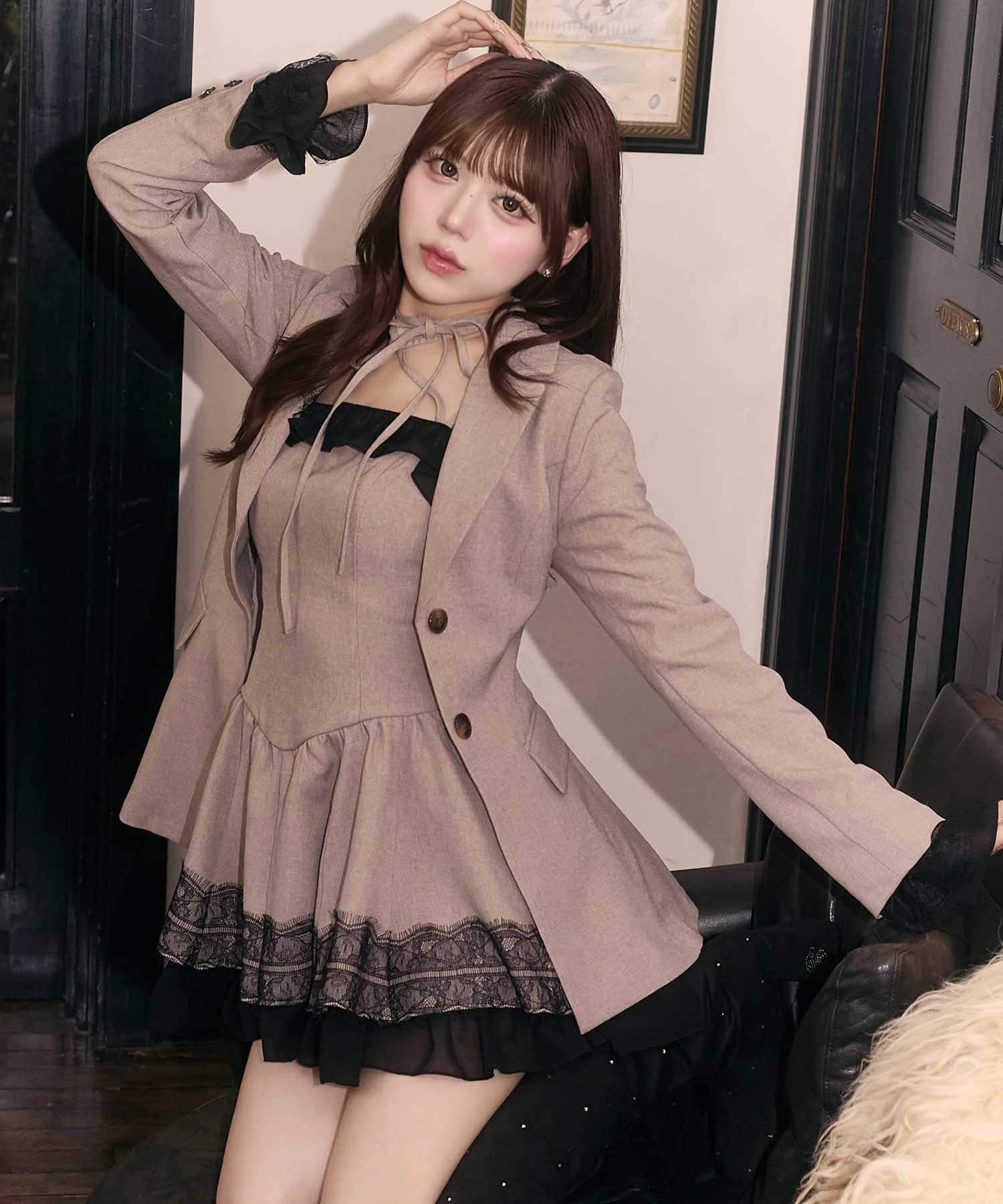 Lace-up Tailored Jacket