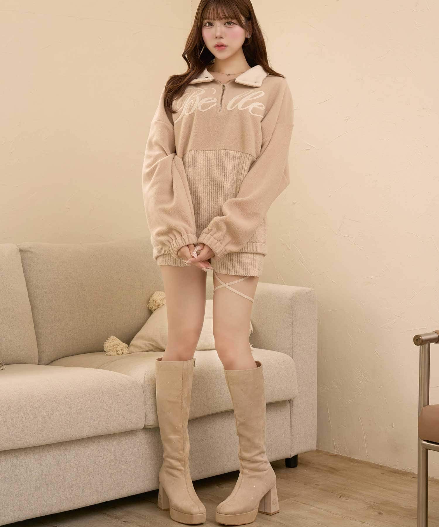 Cross Ribbon Knit Pants