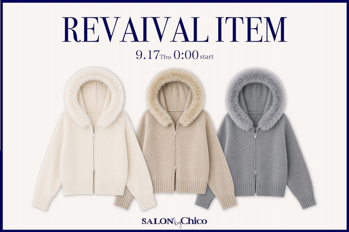 Chico 【SALON by Chico】昨年の大人気アイテムがWEB限定で登場♡ 9/17(Thu)0:00～