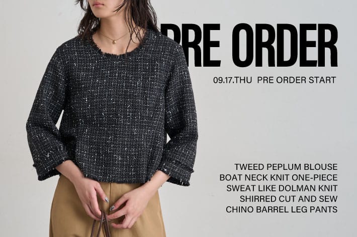LOUNGEDRESS 9/17(木) 12:00～PRE ORDERスタート！