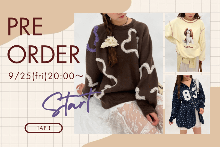 w closet 【9/25(fri) 20:00~新作予約開始！】秋の“かわいい”を詰め込んだNEW ARRIVAL