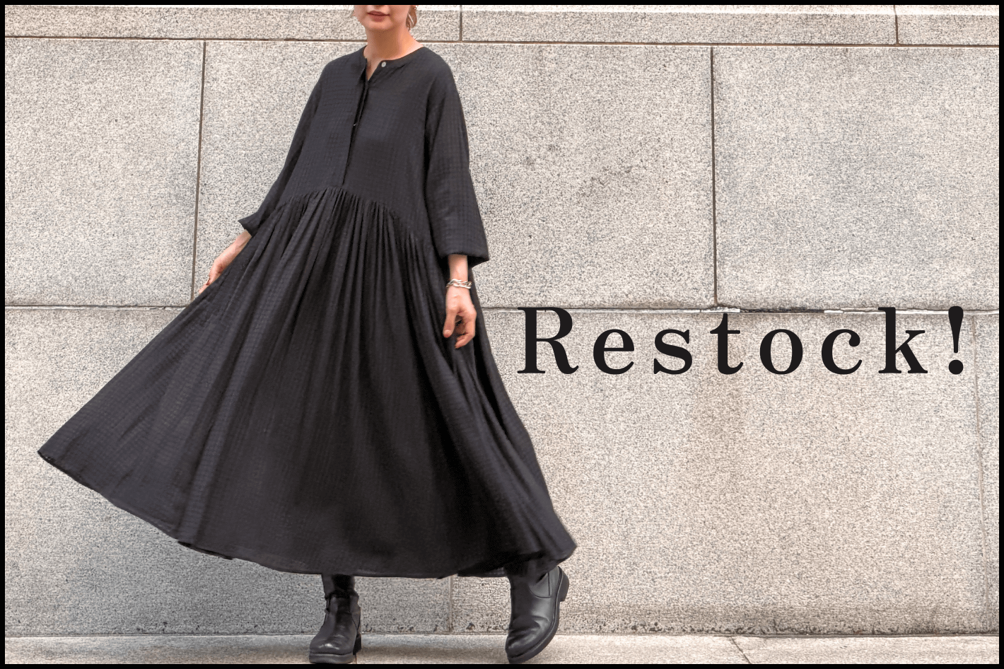 BEARDSLEY 【RESTOCK】ギャザーワンピース