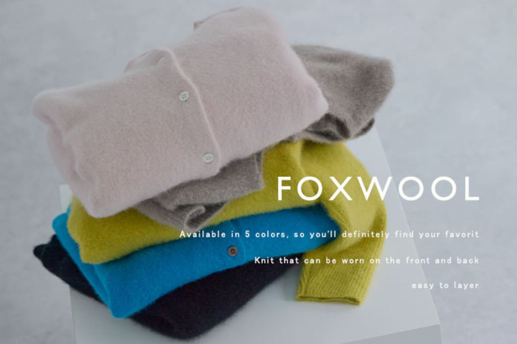 BEARDSLEY 【PICK UP】FOXウール後ろ釦ニット