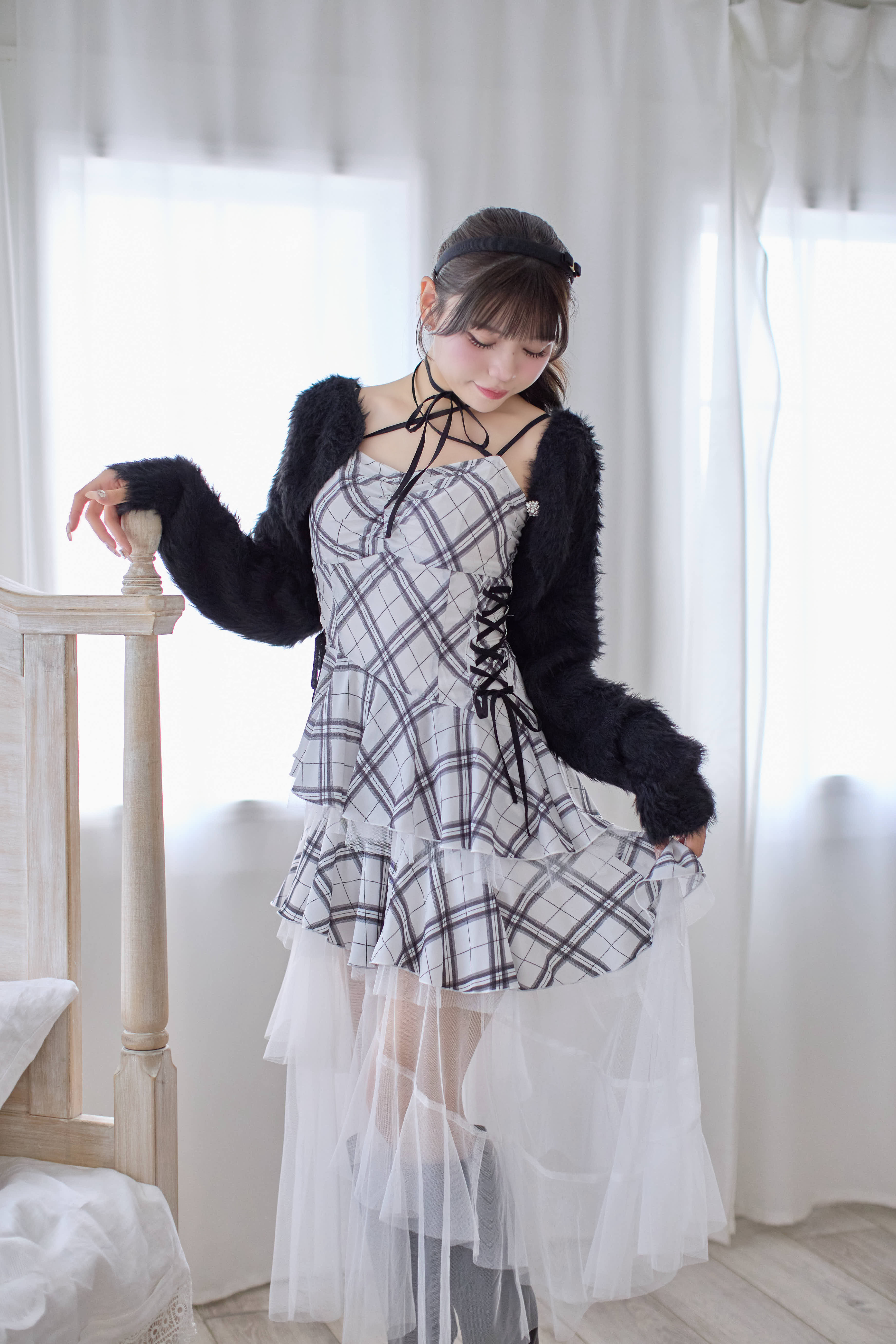 Bijou Collar Layered Cardigan