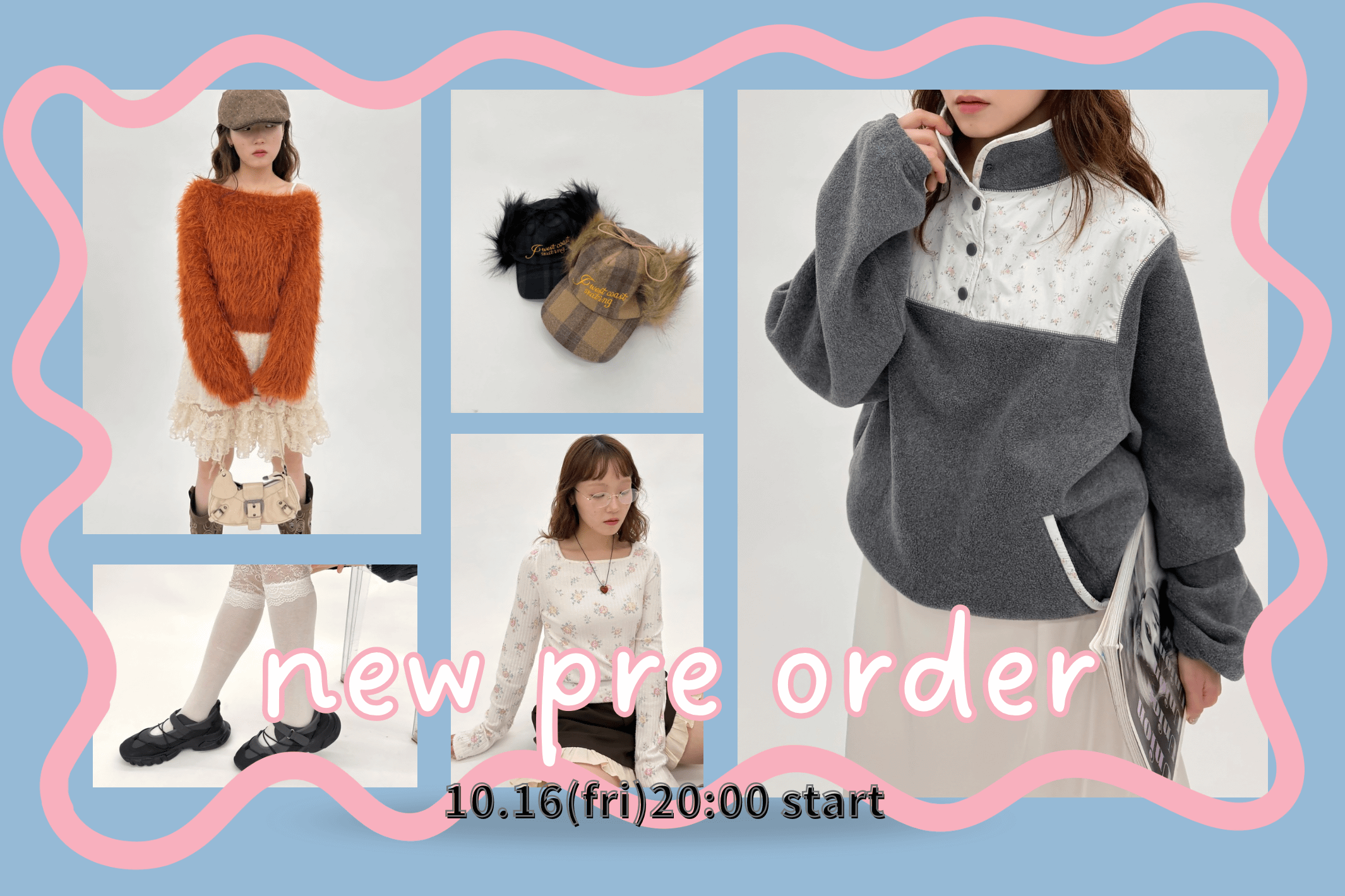 w closet 【10/16(fri) 20:00~新作予約開始！】ときめき小物と秋冬アイテムCollection