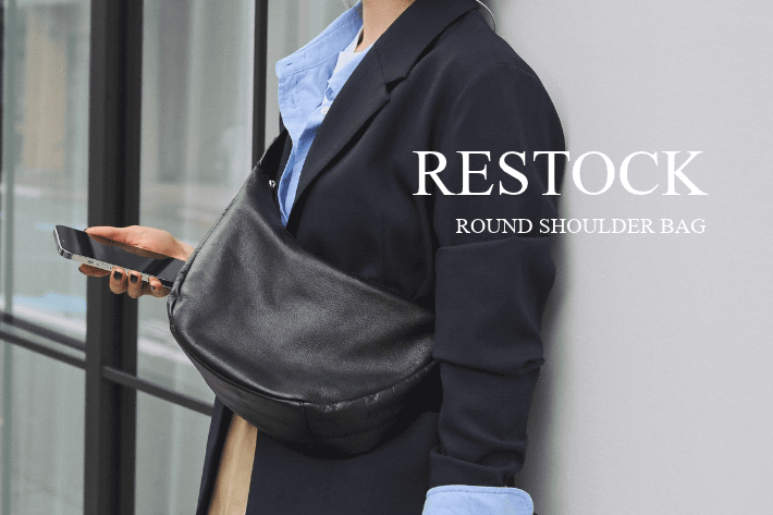 russet 【RESTOCK】ソフトレザーラウンドショルダーバッグ