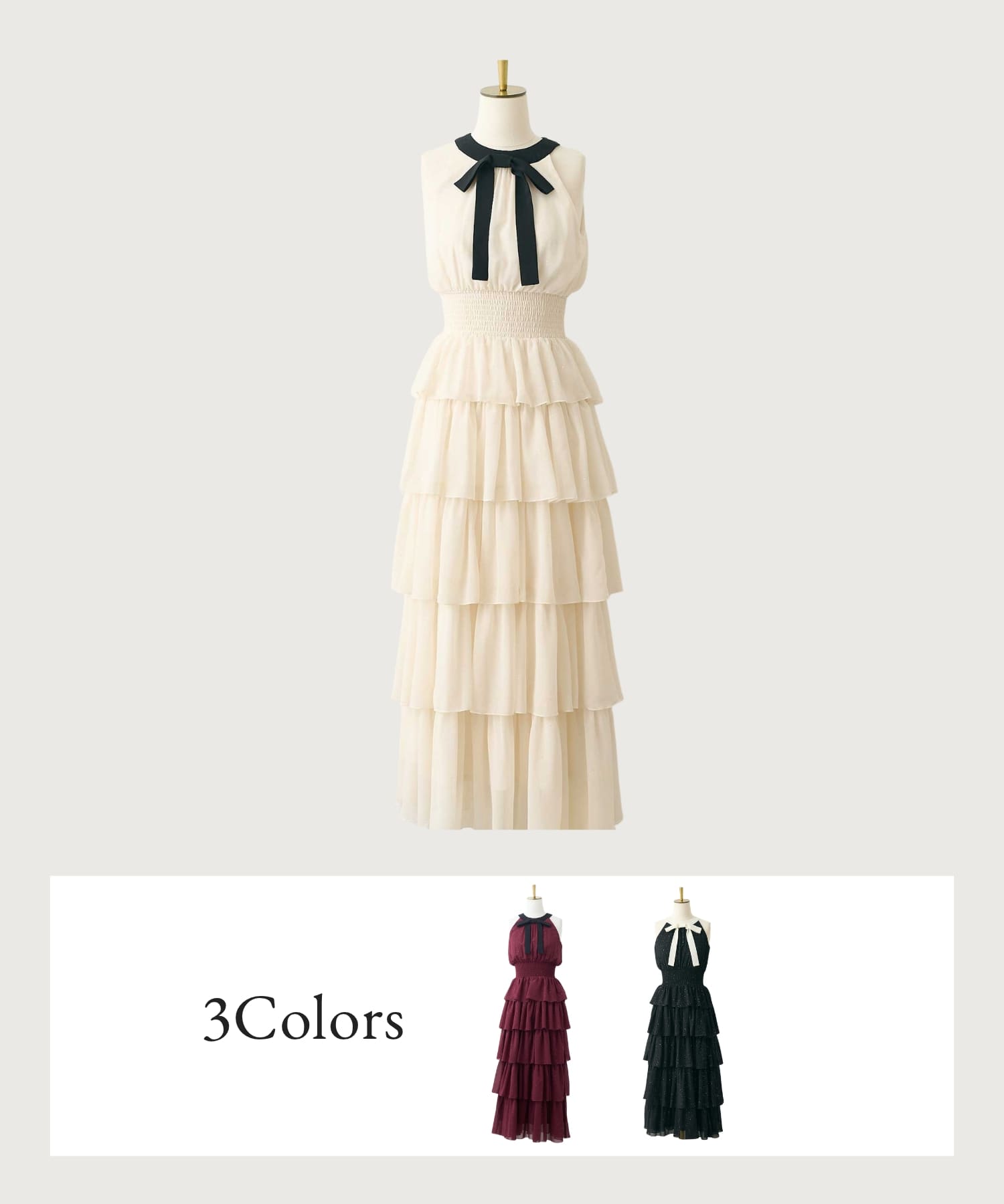 Lace Chiffon Tiered Onepiece