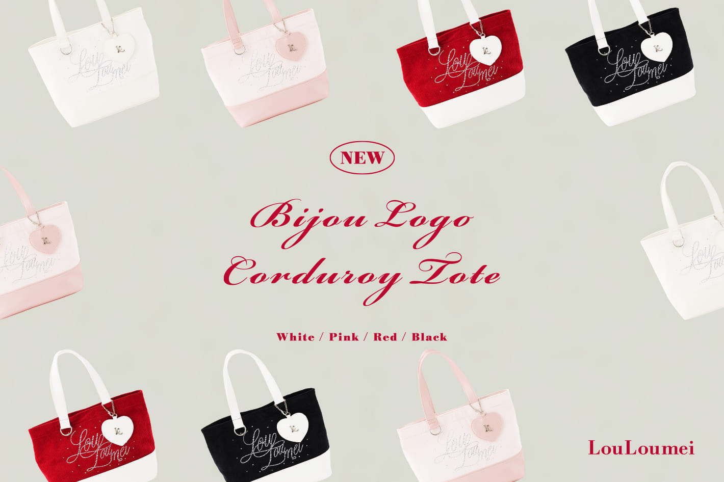 one after another NICE CLAUP 【大容量】ビジューロゴコーデュロイバッグ👜✨