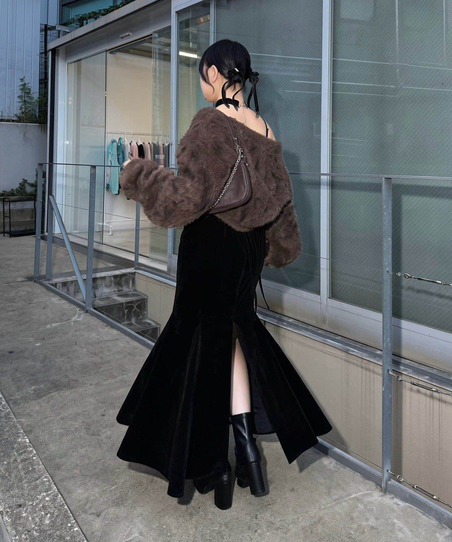 【Mavie..7】バックレースUPマーメイドスカート