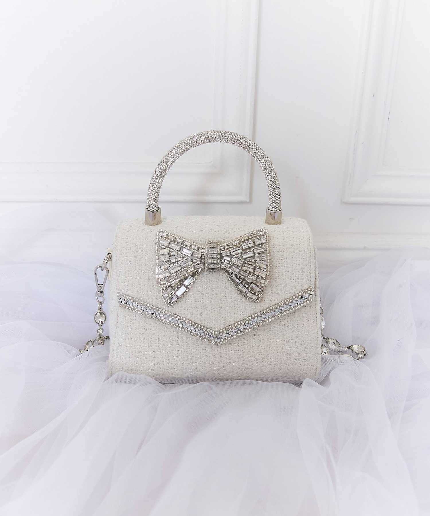 Crystal Ribbon Chain Bag
