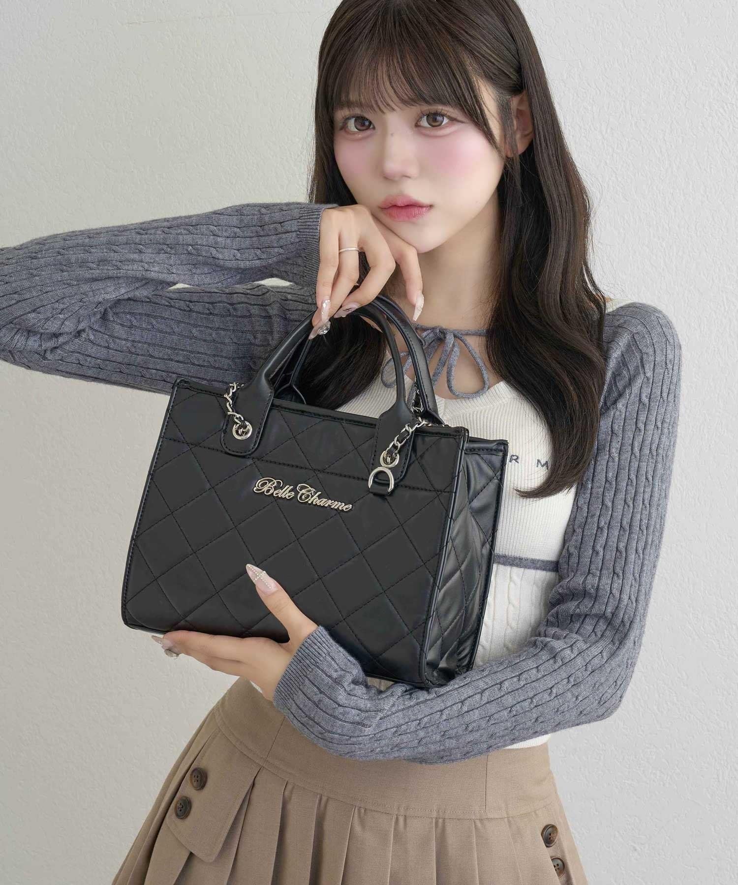 Belle Charme Quilted Mini Tote