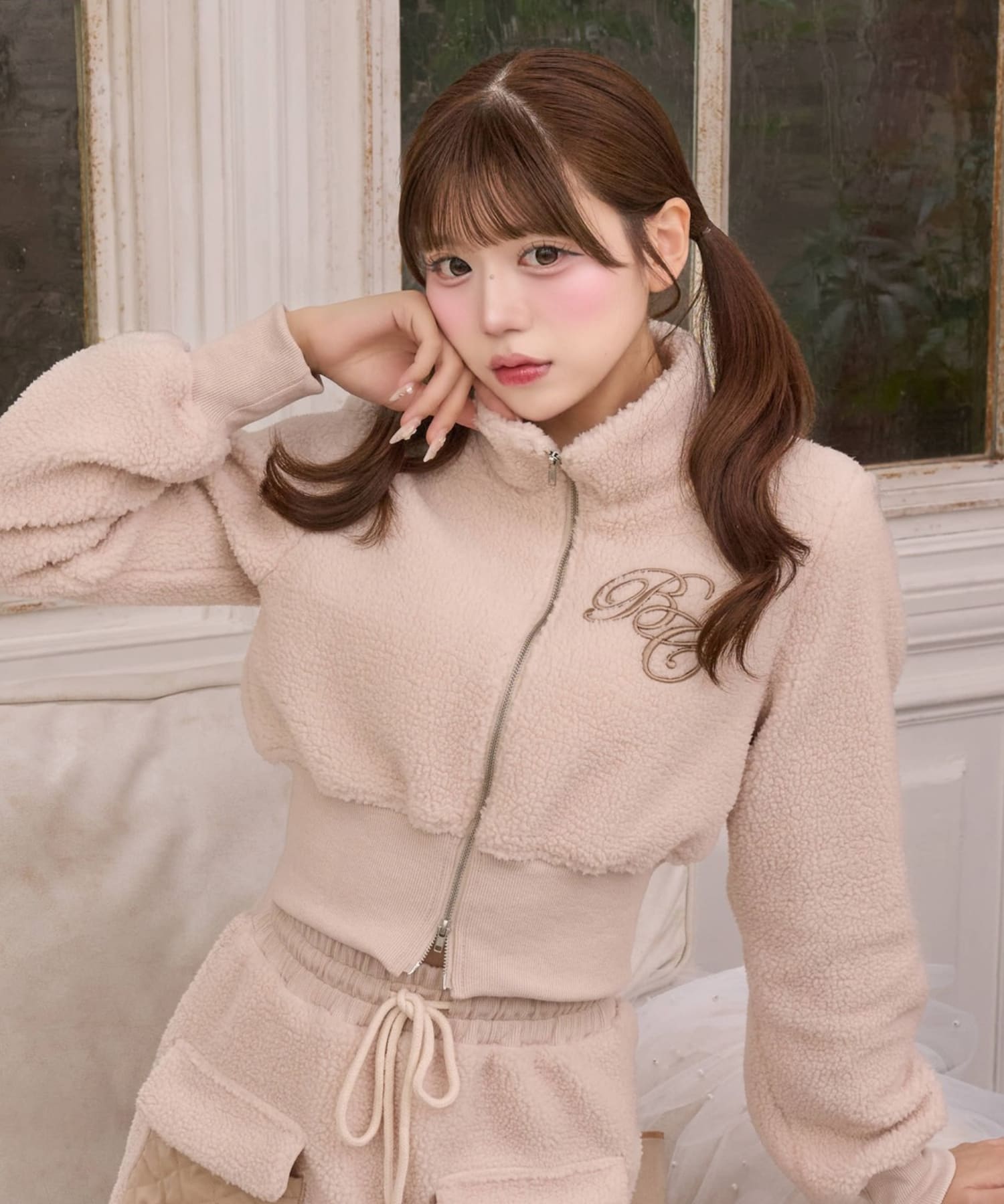 Patchwork Boa Blouson