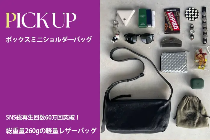 ear PAPILLONNER 【PICK UP】ボックスミニショルダーバッグ