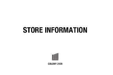 COLONY 2139 NEW SHOP OPEN!!