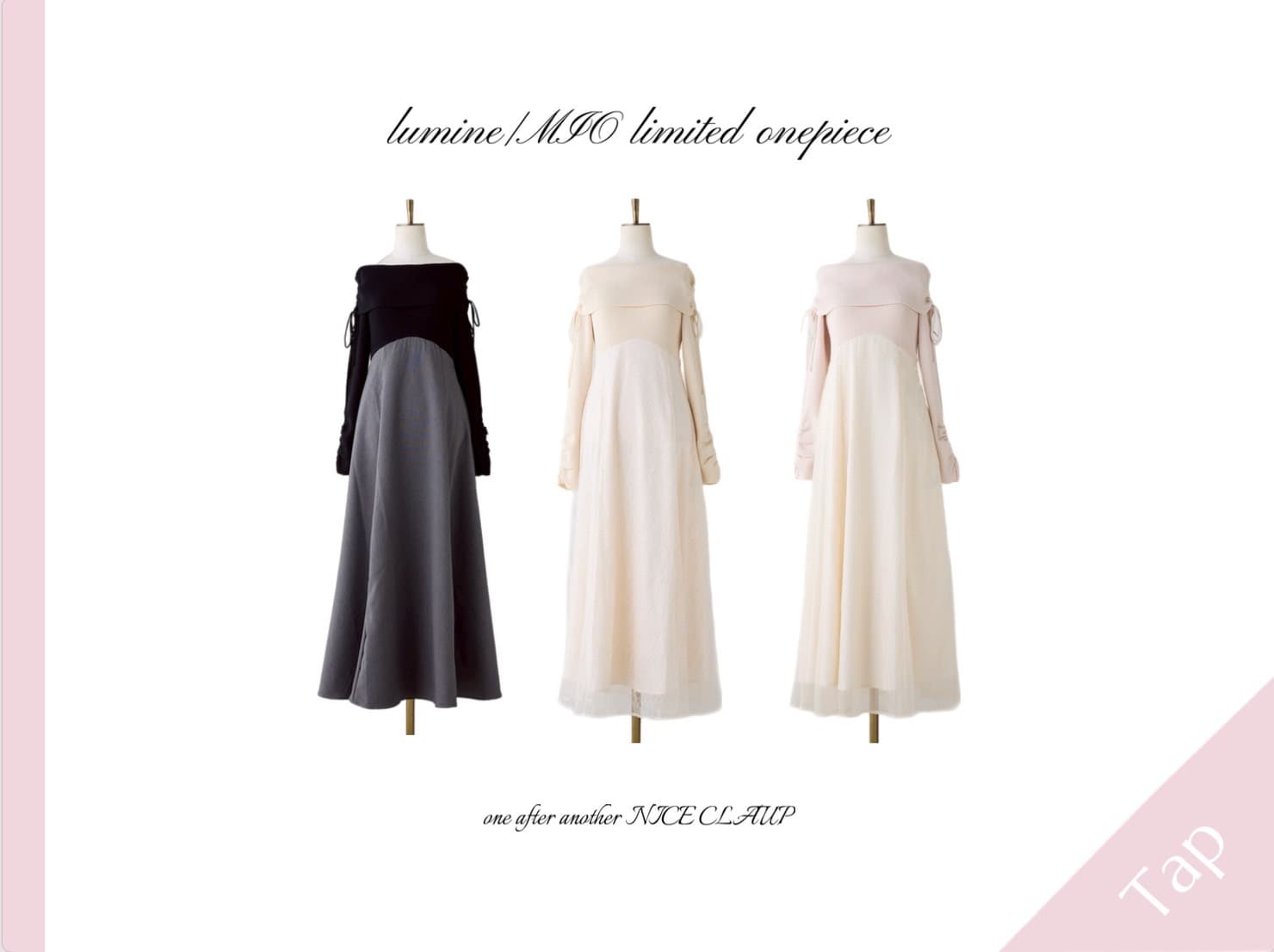 one after another NICE CLAUP palcloset/LUMINE/MIO限定ワンピース