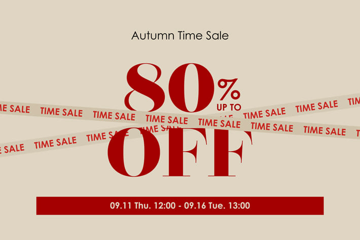 【MAX80%オフ】タイムセール開催中！
