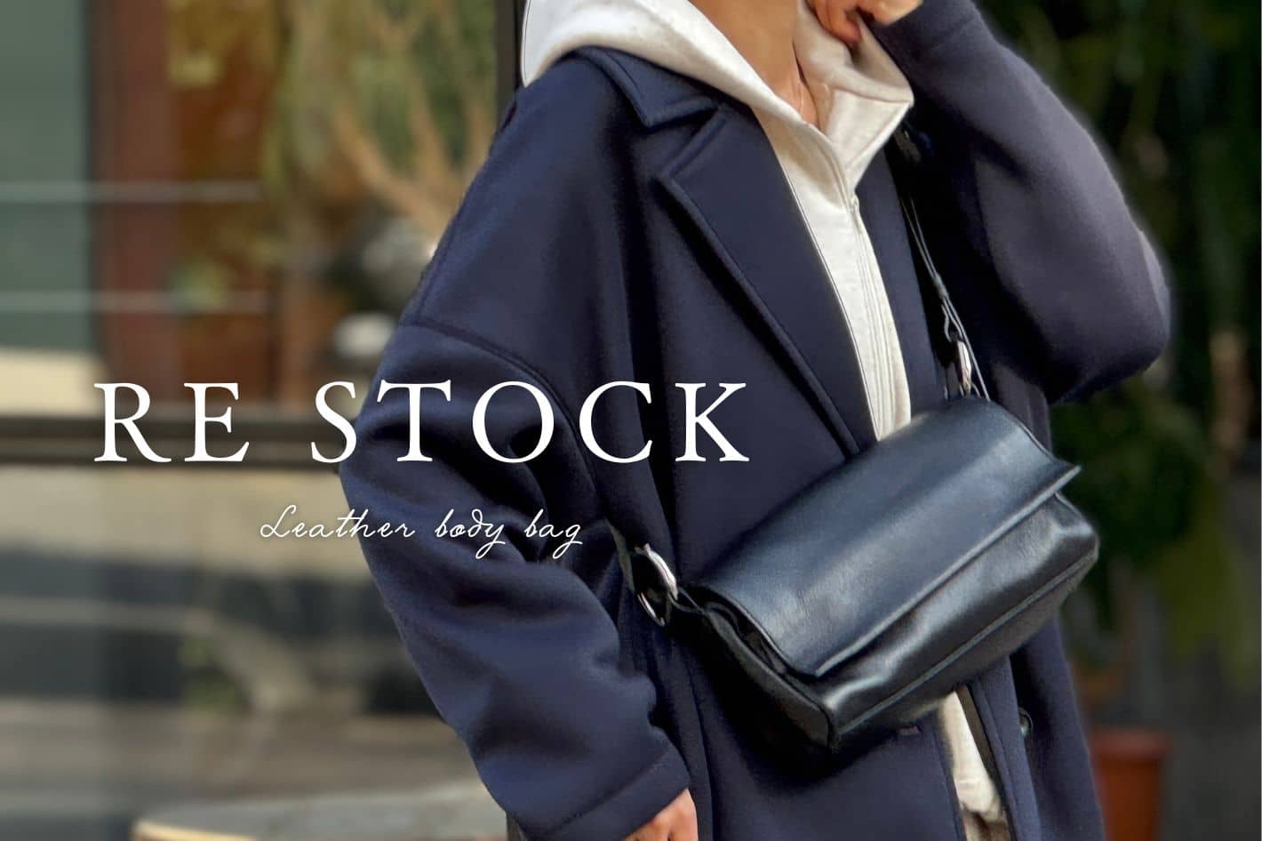 【RE STOCK】レザーボディバック
