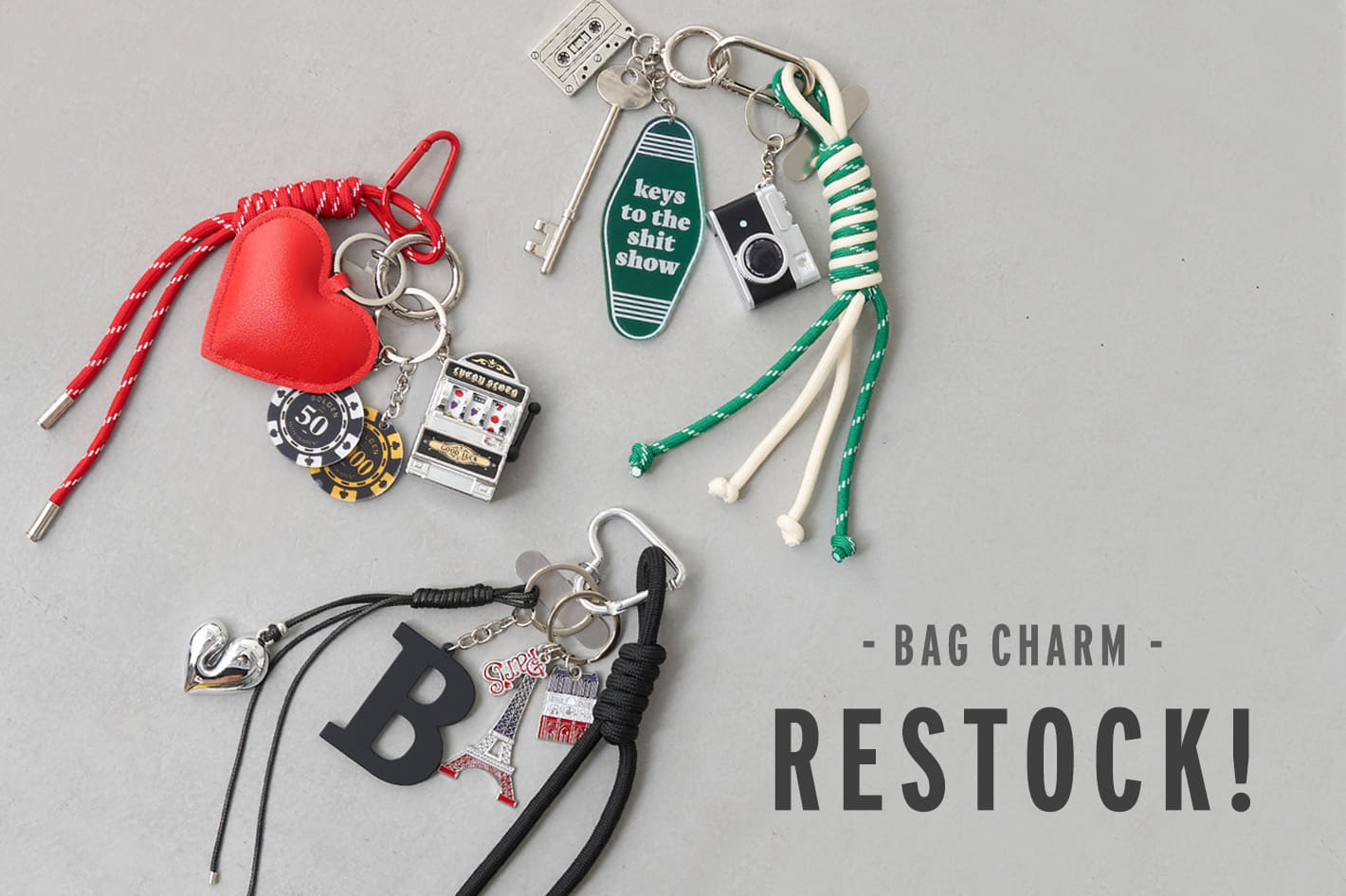 【RESTOCK】バックチャーム追加予約開始！