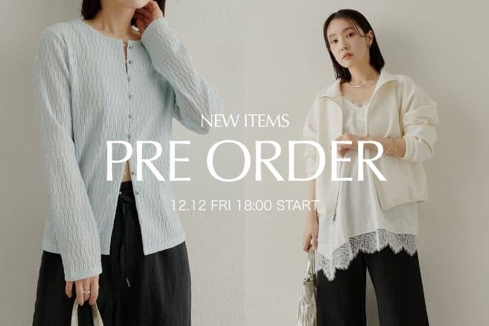 【PRE ORDER】新作アイテムのご予約がスタート！