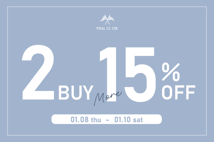 【PUAL CE CIN】《全品対象》2BUY15%OFFクーポンキャンペーン！